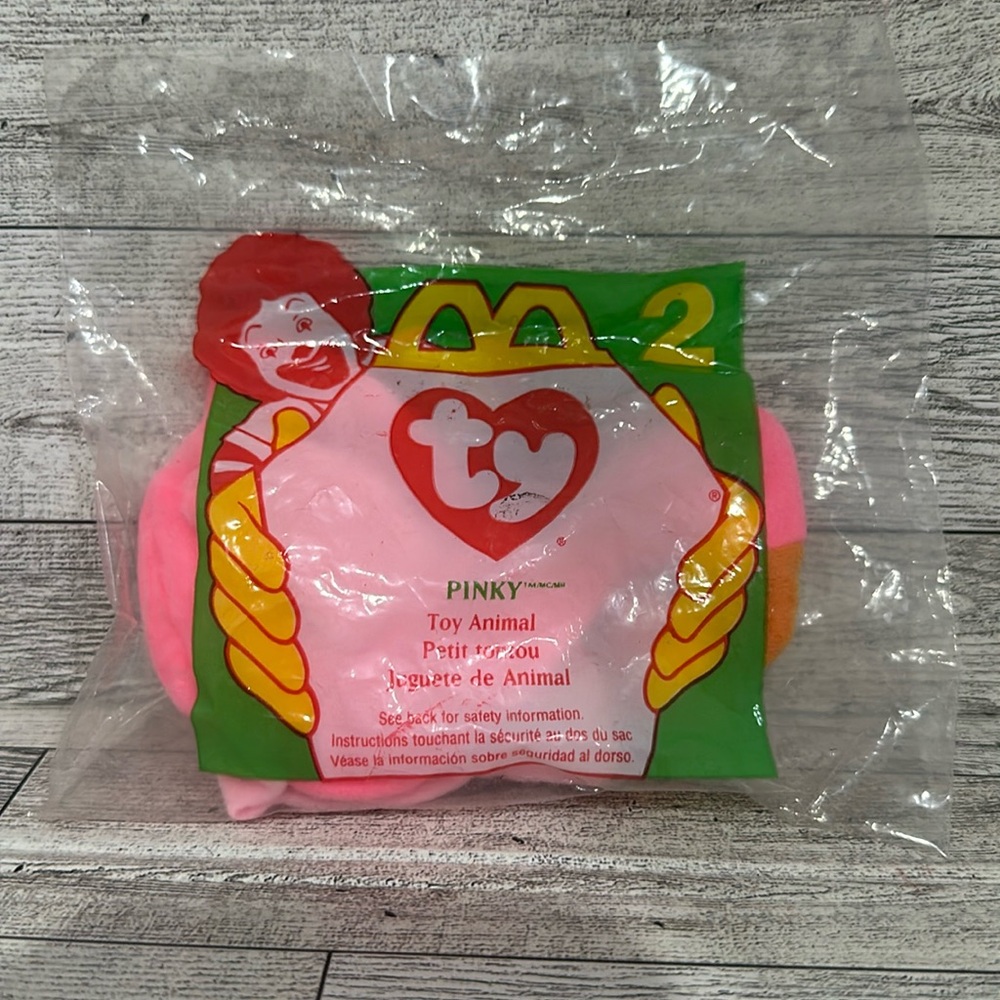 Vintage 1993 mc Donald’s happy meal TY pinky beanie toy new